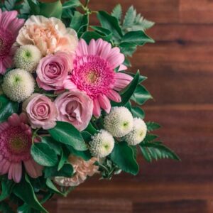 Gerbera Daisies with Chrysanthemums