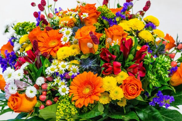 Mixed Bouquet (Gerbera Daisies, Chrysanthemums, Hypericum berries, etc.)